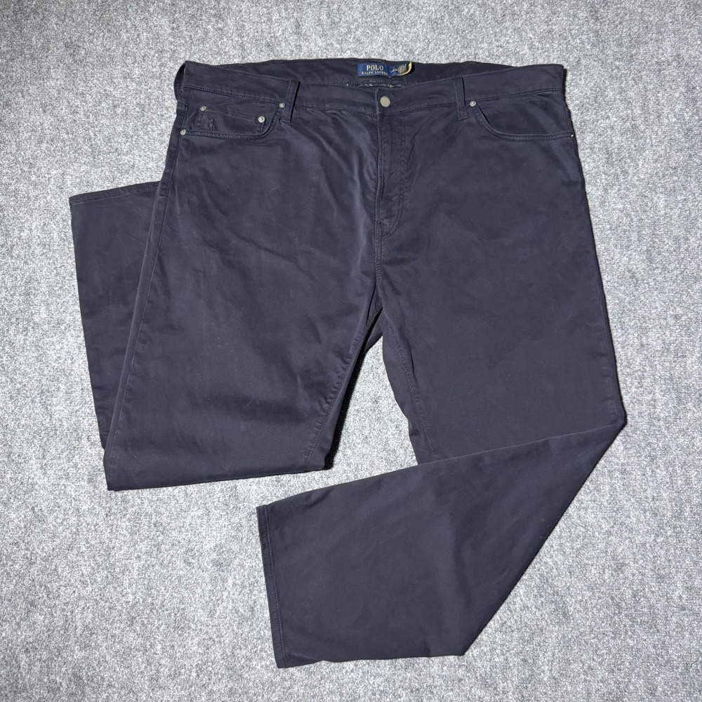 Polo Ralph Lauren Varick Slim Straight Chino Pants Gray Men 44B/30 Navy 46x29.5